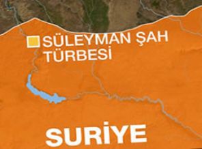 Türk askeri Süleyman Şah türbesi için Suriye'de Türk askeri Süleyman Şah türbesi için Suriye'de