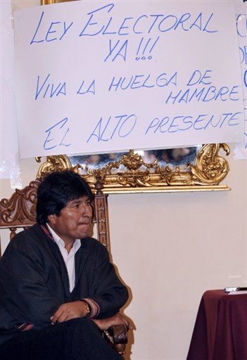 Boliviens Staatschef Morales in den Hungerstreik getreten