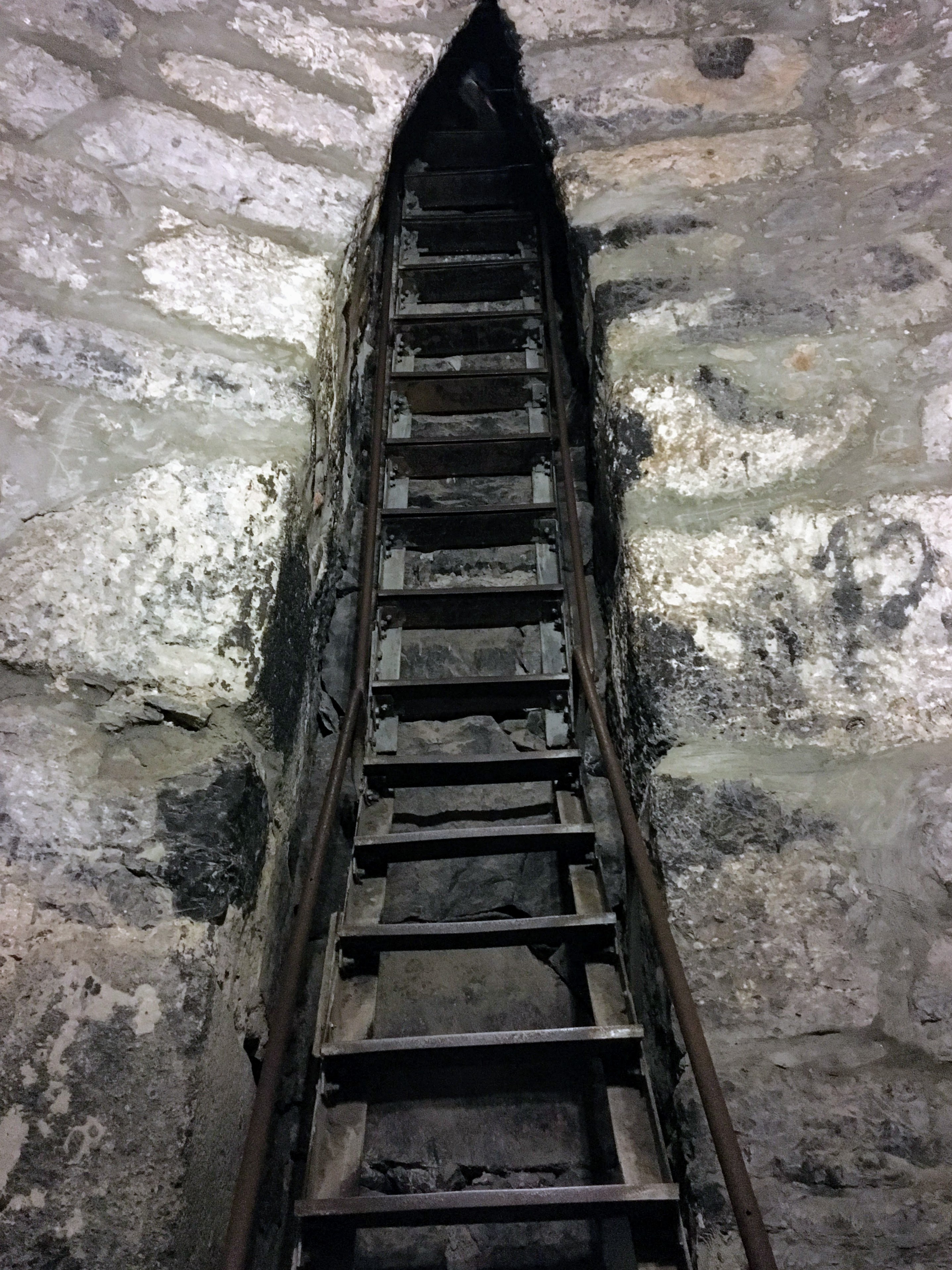 Stairs-to-the-pit-where-Gregory-the-Illuminator-was-imprisoned-inside-Khor-Virap-Monastery-in-Armenia