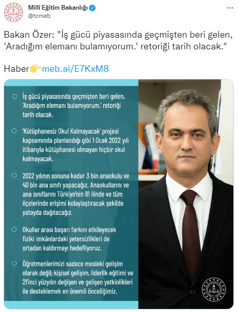 bakan özer lgs açıklaması