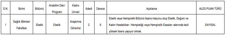 karamanoğlu mehmetbey üniversitesi araştırma görevlisi alımı