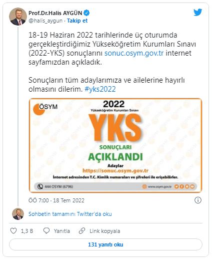 yks açıklama