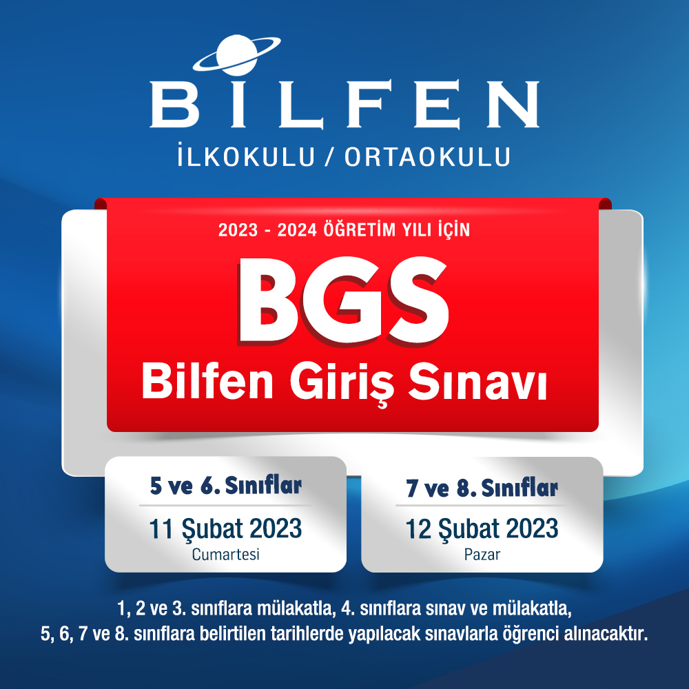 2023 Bilfen Giriş Sınavı