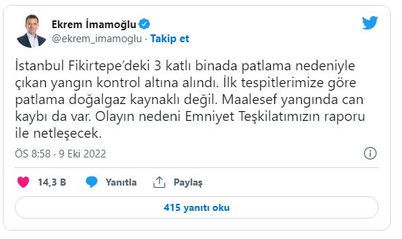 imamoğlu patlama açıklaması