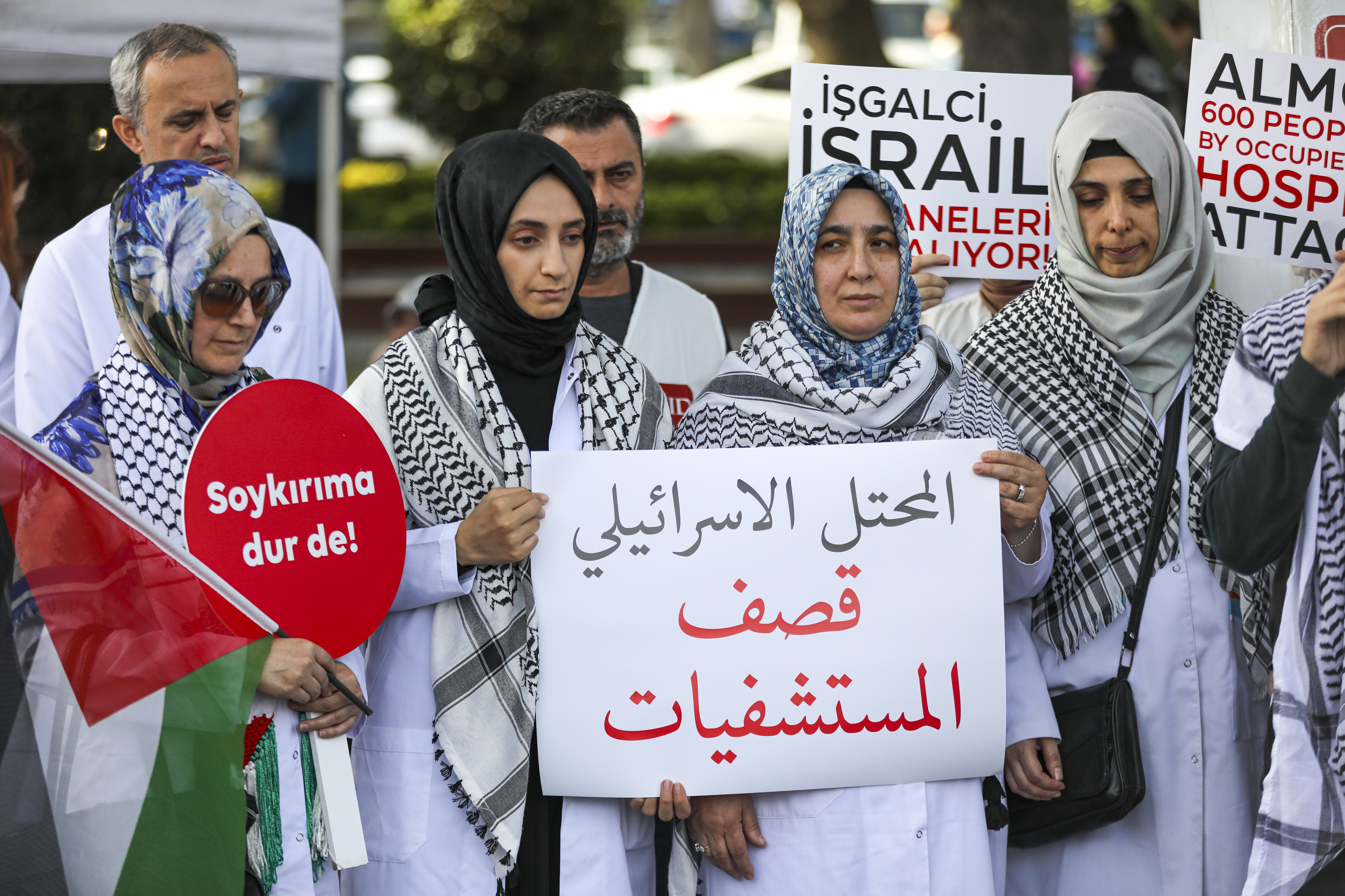 Doktorlar İsrail zulmünü protesto etti (10)