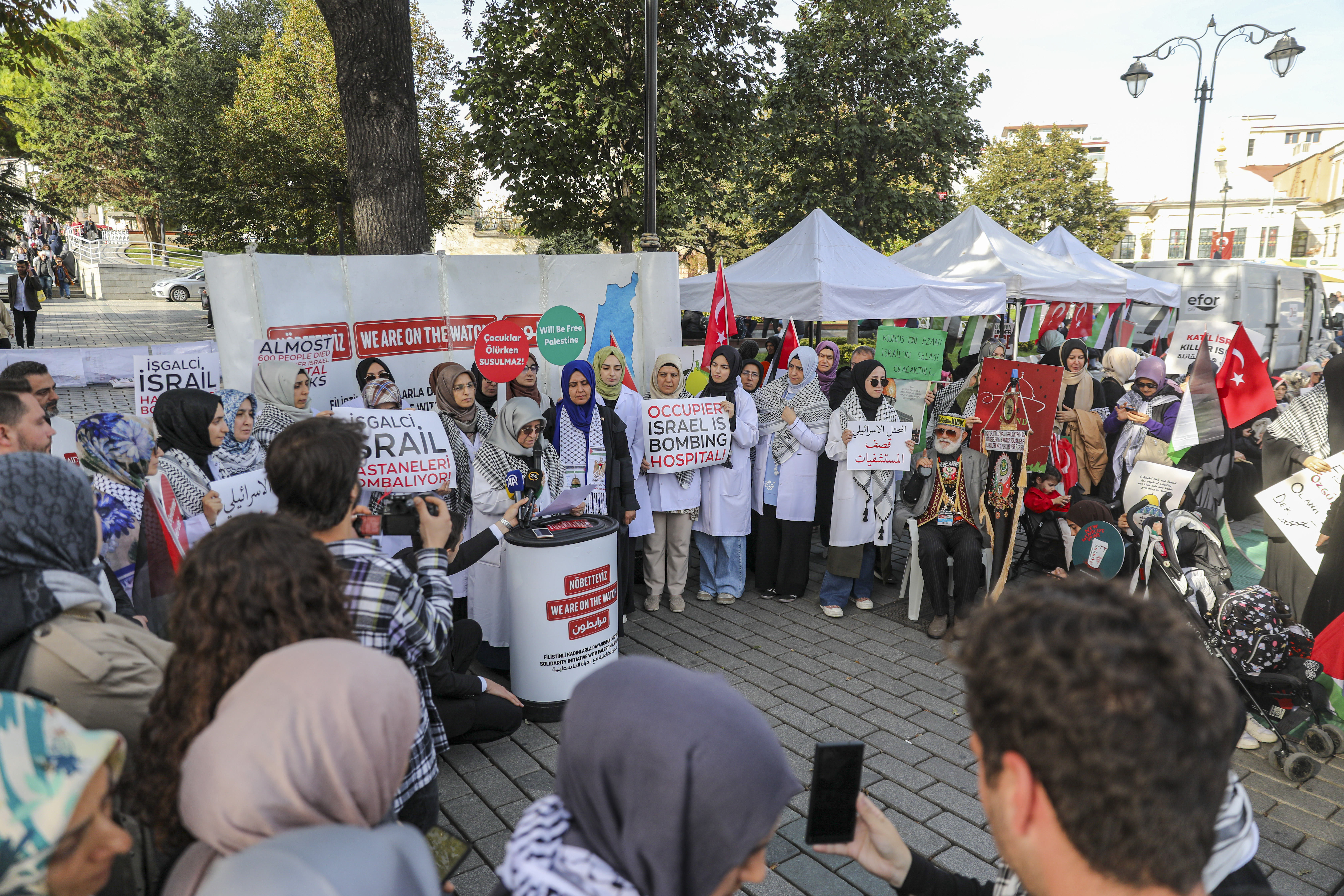 Doktorlar İsrail zulmünü protesto etti (13)