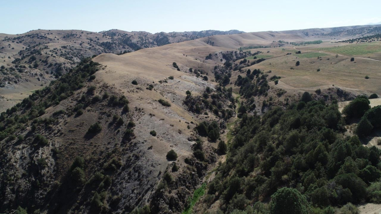 Drone-Image-of-Mountains-in-Tugunbulak