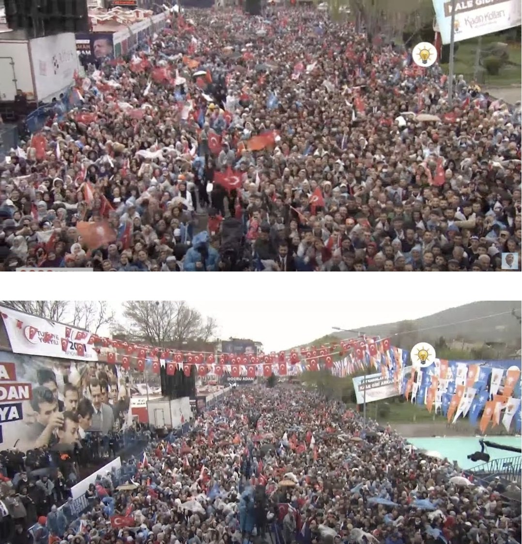 Erdoğan Afyonkarahisar mitingine kaç bin kişi katıldı 18 Nisan Afyon AK Parti mitinginde kaç kişi vardı (2)