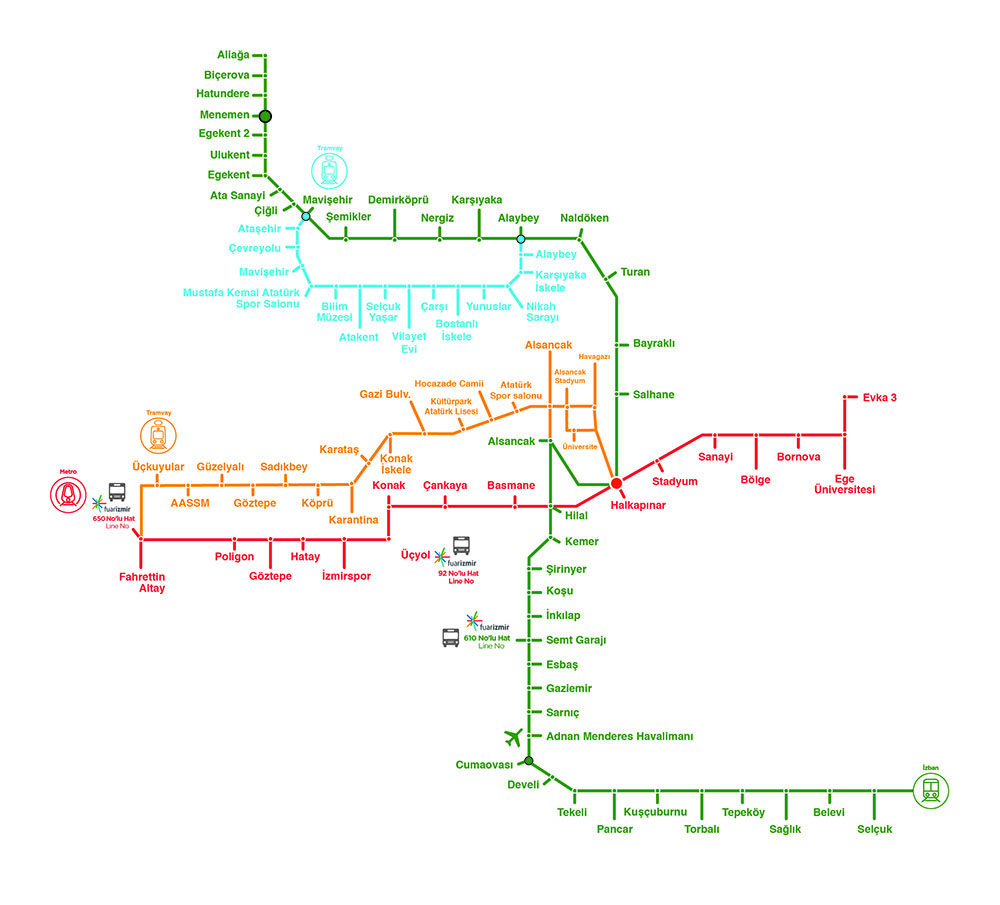 Метро в измире карта проезд