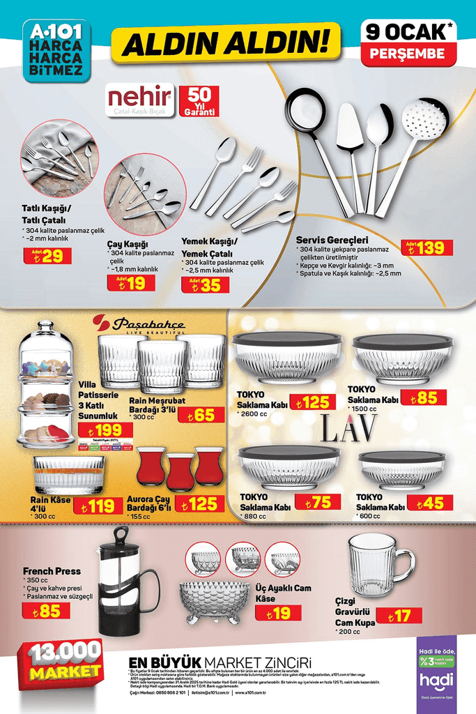A101 Aktüel Ürünler - 9 Ocak Perşembe