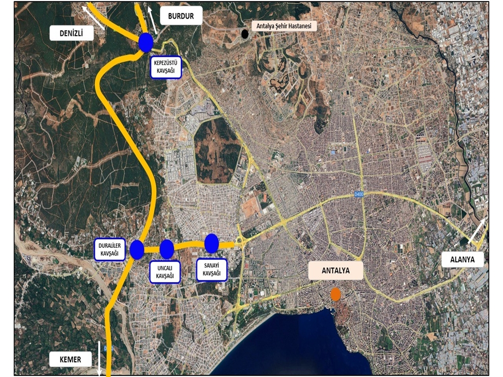 Antalya'da Kavşak Projeleri ile Trafik Rahatlayacak