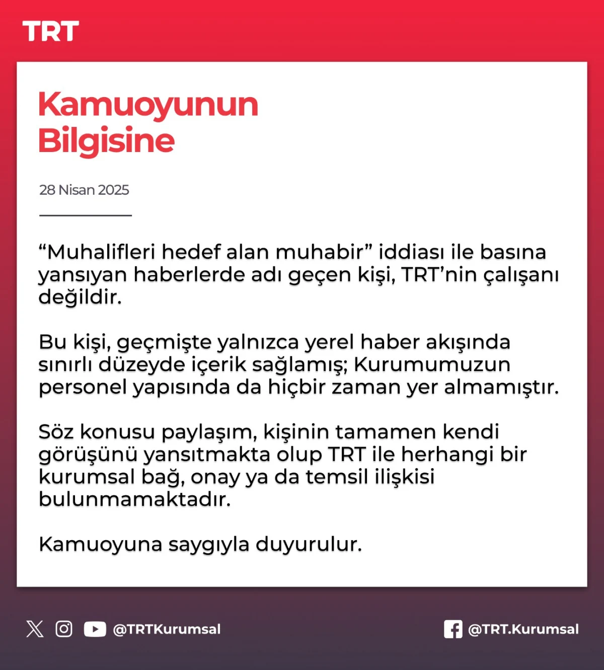 TRT'nin Muhabiri Yalanı ve Gerçekler