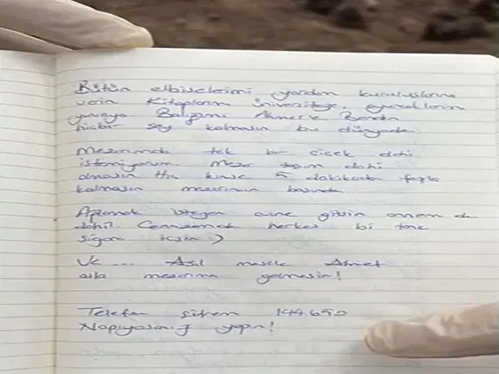 Olay Yerinde Bulunan Deliller ve Notlar