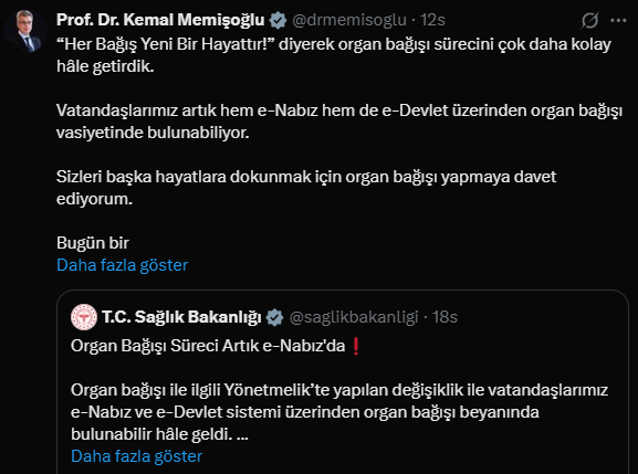 Organ Bağışı Artık Dijitalde: e-Nabız ve e-Devlet Üzerinden Onay Verme Özelliği