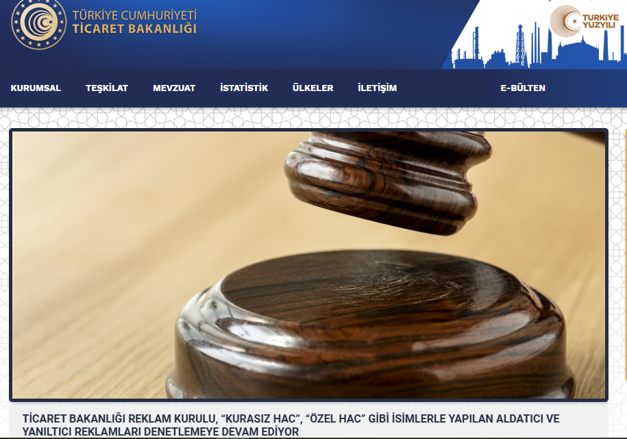 Hac Mevzuatına İlişkin Reklam Denetimi ve Firmalara Uygulanan Yaptırımlar: Kura ve Vizeye Dayalı Süreçler