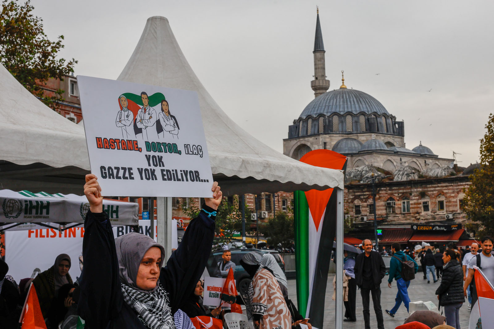 Eminönü'nde Gazze için özgürlük nöbeti (10)