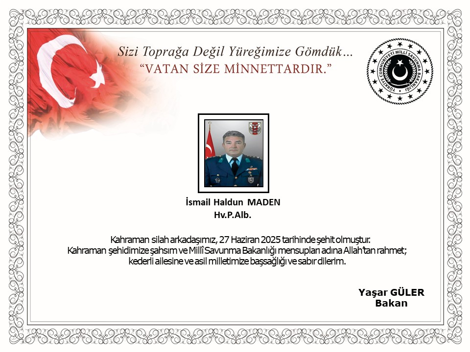 Cumhurbaşkanı Erdoğan'dan Şehit Pilot Albay Maden'in Ailesine Taziye Mesajı