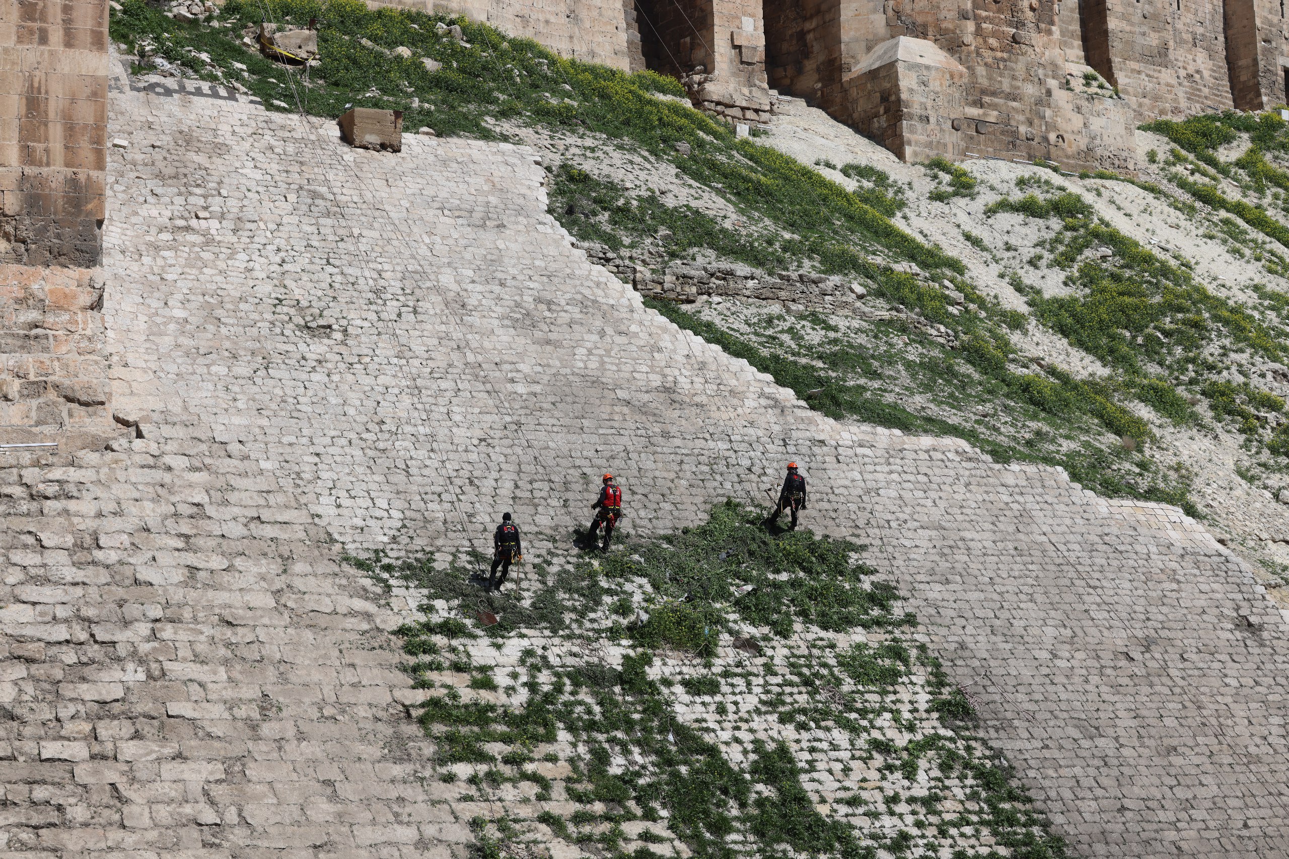 İHH, Halep Kalesi'nde temizlik ve düzenleme çalışması yaptı11