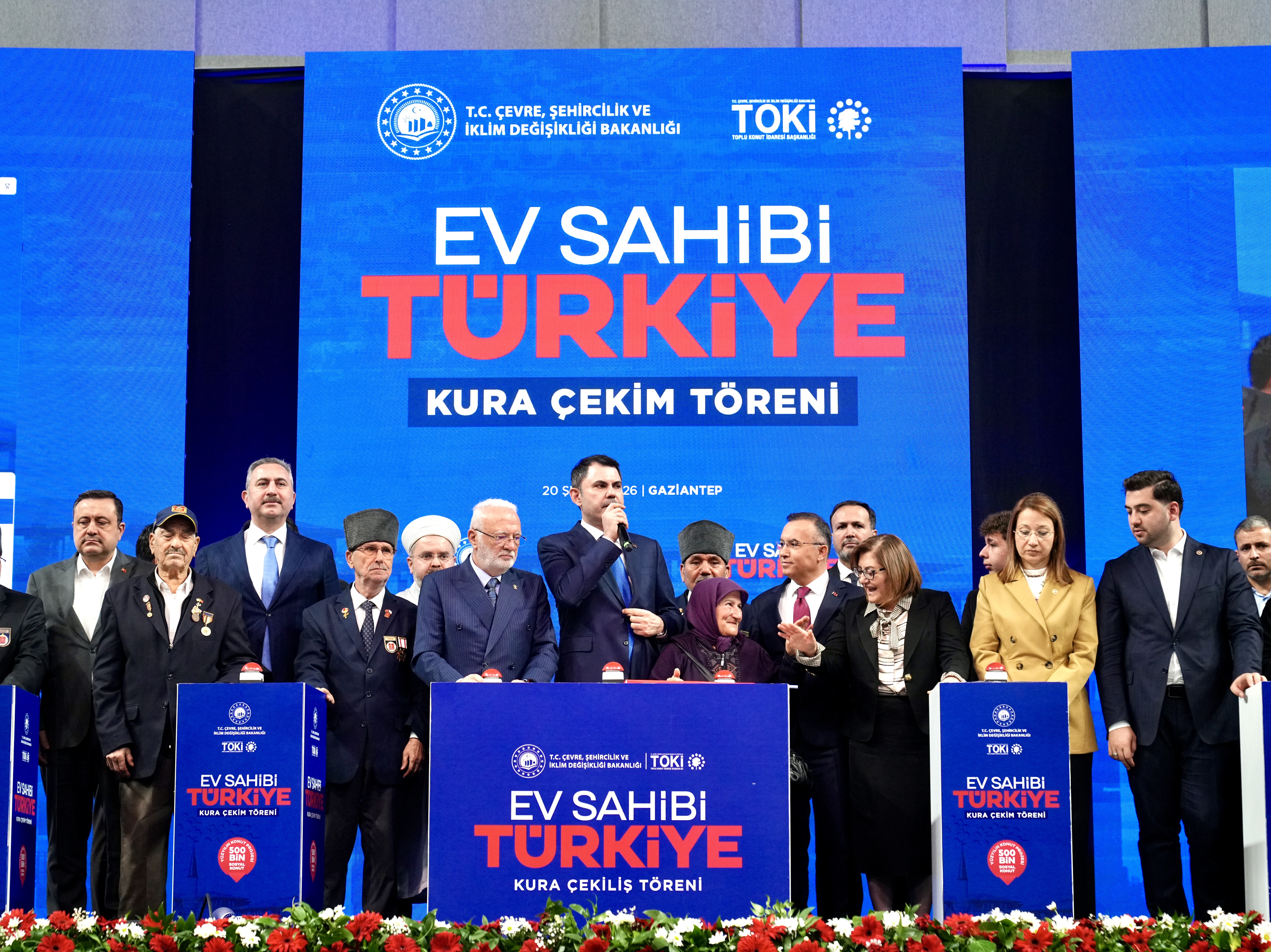 Murat Kurum Gaziantep Sosyal Konut Kura Fotoğraflar 2660