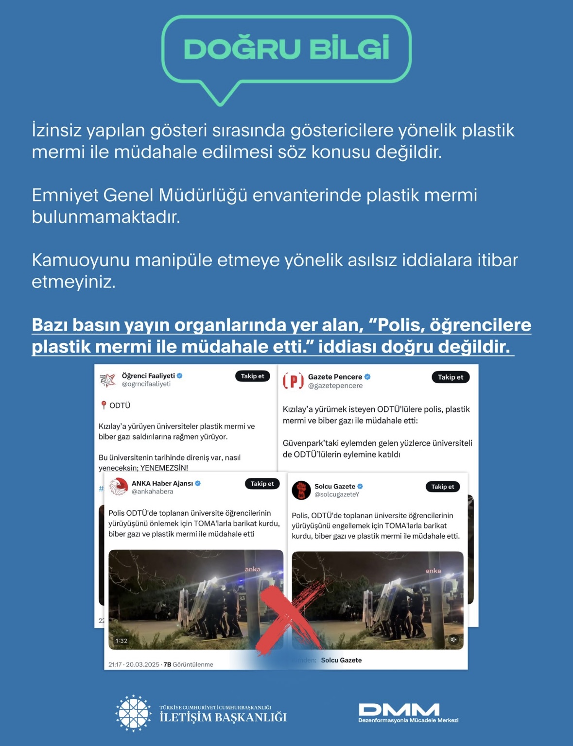 Polisin Öğrencilere Plastik Mermiyle Müdahale İddiaları Yalanlandı