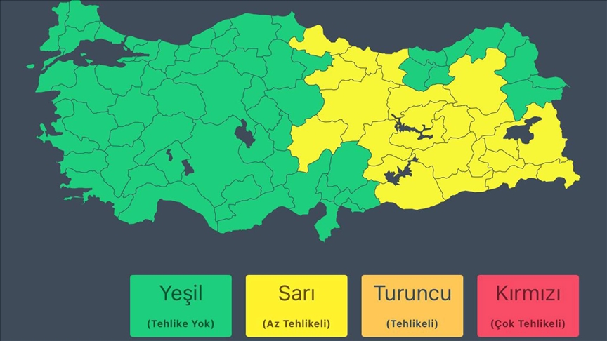 Doğu ve Güneydoğu Anadolu İçin Kuvvetli Sağanak Uyarısı ve Kar-Yağış Olasılığı