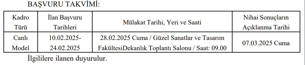 Kadın Canlı Modelde Aranan Şartlar