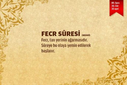 Sure isimlerinin manalarını biliyor musunuz?