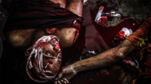 Katliamdan dehşet kareler