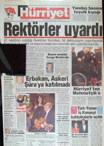 28 Şubat dönemi 'Gazete Manşetleri'