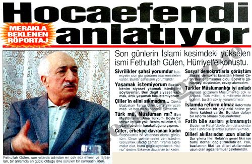 Geçmiş manşetlerde Fethullah Gülen