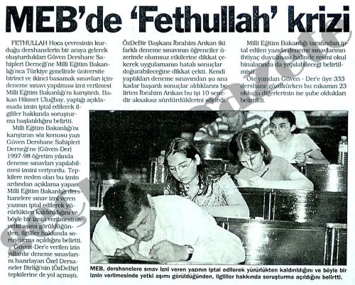 Geçmiş manşetlerde Fethullah Gülen