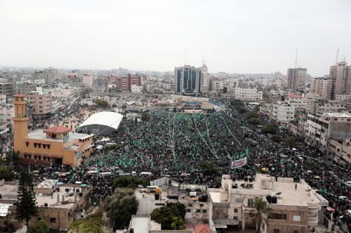 Gazze'de Şeyh Yasin ve Rantisi için anma töreni