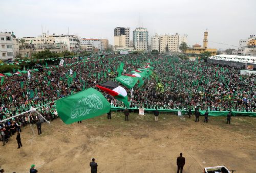 Gazze'de Şeyh Yasin ve Rantisi için anma töreni