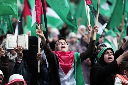 Gazze'de Şeyh Yasin ve Rantisi için anma töreni