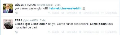 'Ekmek için Ekmeleddin' sloganı twitter'ı salladı