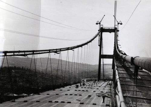 Boğaz Köprüsü inşaatı fotoğrafları
