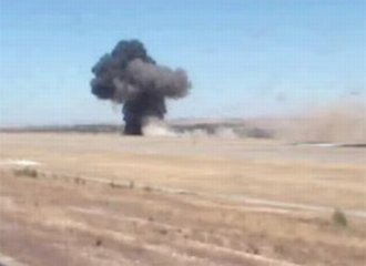 Dehşet uçak kazası kamerada / video