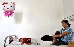 13 bin Çinli çocuk hastanede