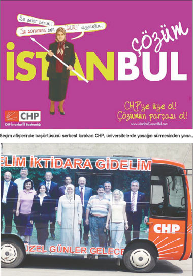 CHP'nin seçim örtüleri...