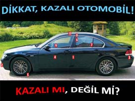 Kazalı otomobili tanımanın ipuçları