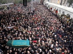 Türkiye tarihinin en büyük cenaze töreni