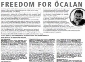 The Guardian: 'Öcalan'a Özgürlük'