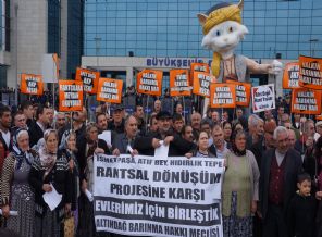 Gökçek protestosunda mahalle sakinleri arasında gerginlik yaşandı