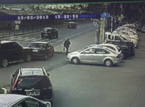 İş adamının geçirdiği trafik kazası güvenlik kamerasında