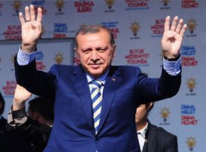 Başbakan Erdoğan'a el işareti yaptı gözaltına alındı