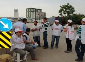 Eylem yapan işçilere jandarma müdahalesi