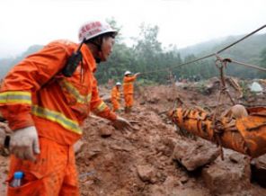 Çin'de toprak kayması