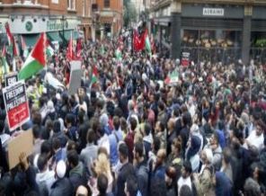 Londra'da İsrail protestosu