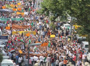 Fatih’te binlerce kişi Gazze direnişini selamladı