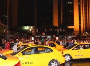 Taksicilerden İsrail protestosu